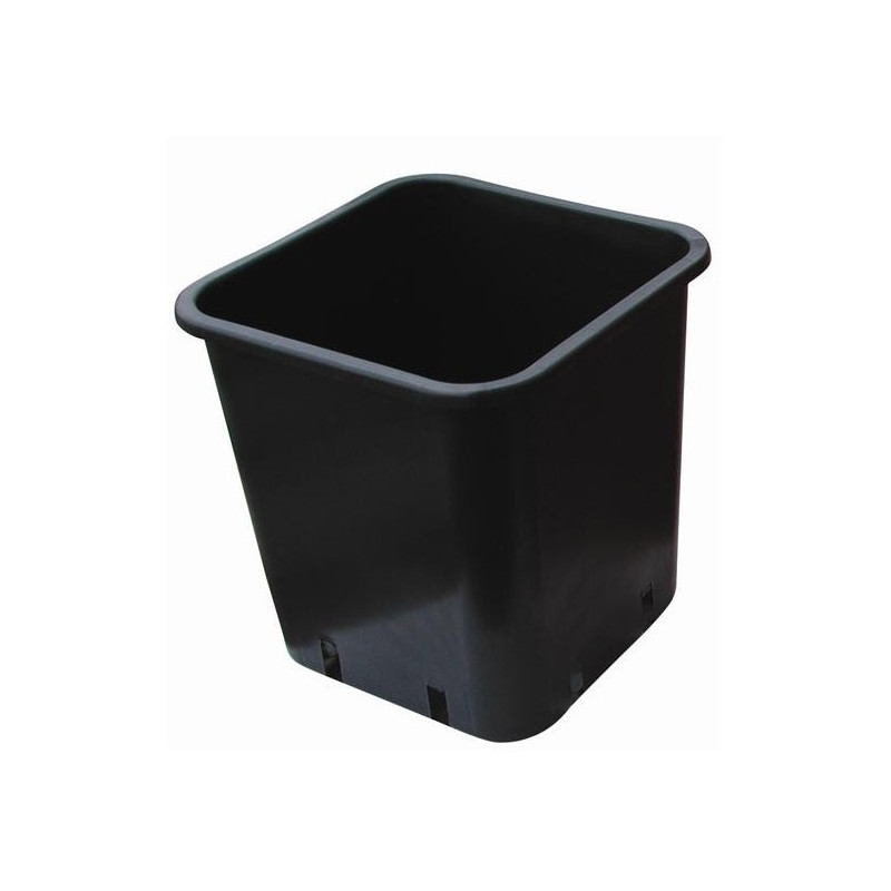 Pot carré noir 7x7x6.5 cm 0,30L x 100pcs