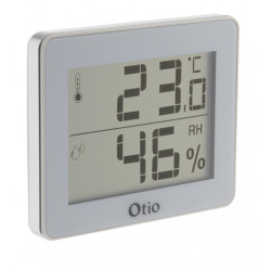 Thermomètre - Hygromètre d'intérieur avec écran LCD Blanc - Otio