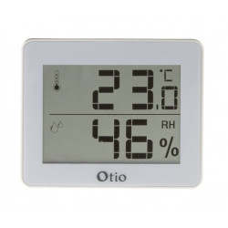 Thermomètre - Hygromètre d'intérieur avec écran LCD Blanc - Otio