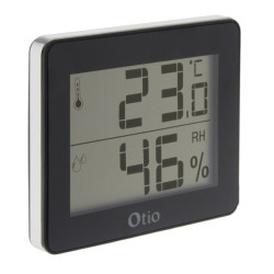 Thermomètre - Hygromètre d'intérieur avec écran LCD Noir- Otio