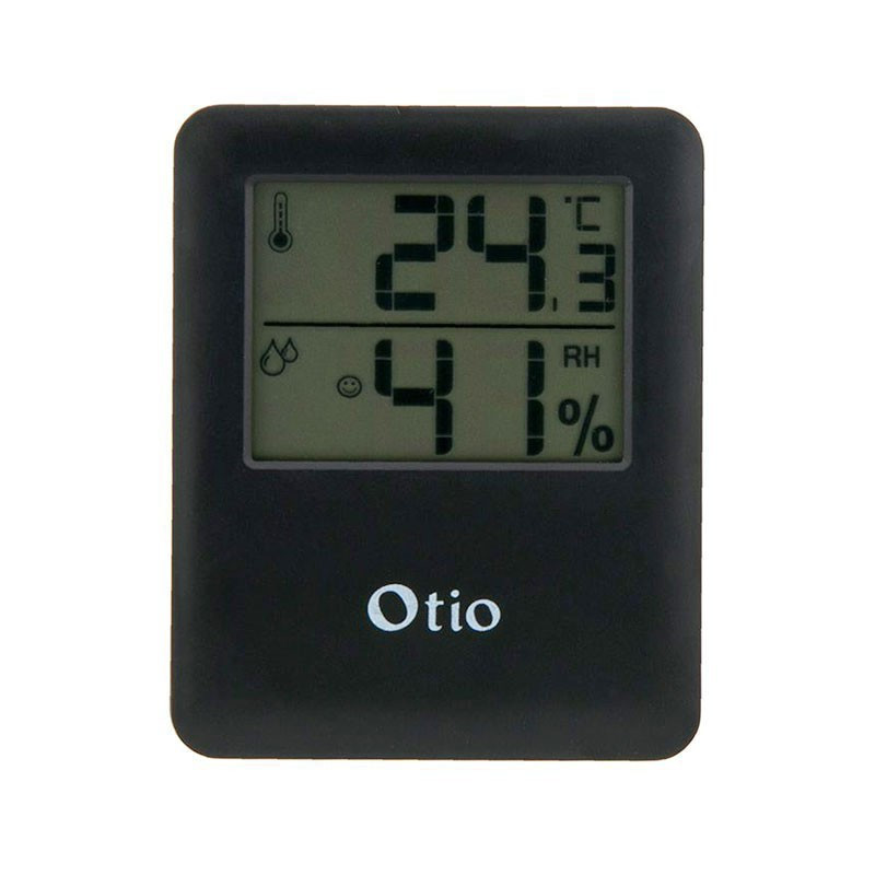 THERMO/HYGROMETRE MAGNETIQUE LCD 65X80MM NOIR