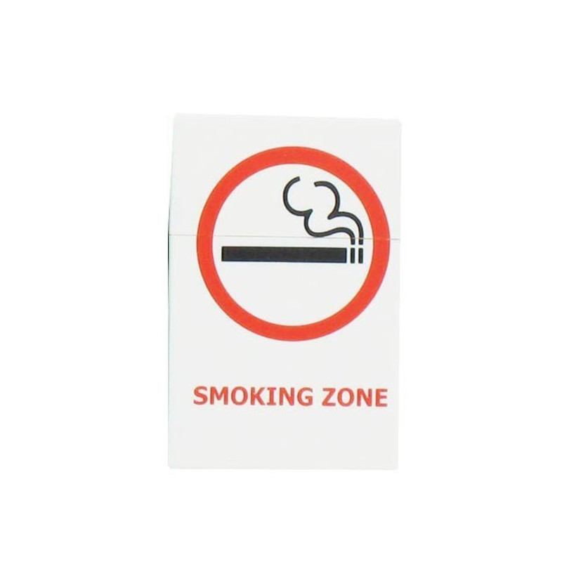 BOITE CIGARETTES PLASTIQUE 20' - SIGLE ROND "SMOKING ZONE" BOITE CIGARETTES PLASTIQUE 20' - SIGLE ROND "SMOKING ZONE"