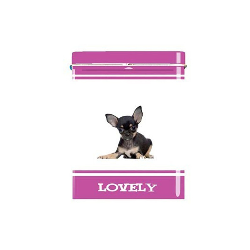 BOITE CIGARETTES - CHIOT CHIHUAHUA NOIR BOITE CIGARETTES - CHIOT CHIHUAHUA NOIR