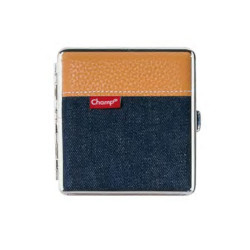 CHAMP - ETUI A 20 CIGARETTES "CUIR/JEANS" DL-12 - CAMEL/JEAN FONCE