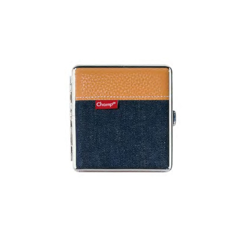CHAMP - ETUI A 20 CIGARETTES "CUIR/JEANS" DL-12 - CAMEL/JEAN FONCE CHAMP - ETUI A 20 CIGARETTES "CUIR/JEANS" DL-12 - CAMEL/JEAN FONCE