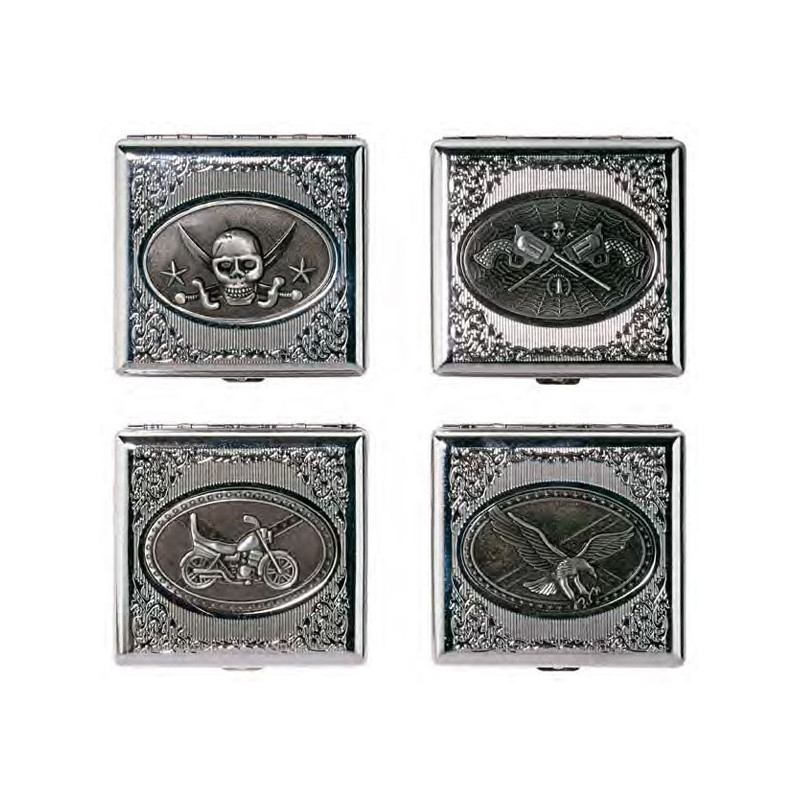 CHAMP - ETUI A 20 CIGARETTES METAL "TETE DE MORT" DL-8