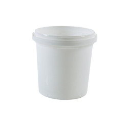 SEAU DE CONSERVATION BLANC 1200ML DIAM.130 ANSE PLASTIQUE