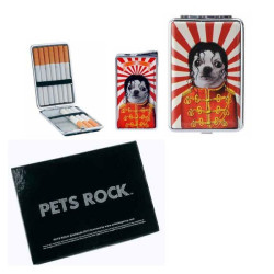 PETS ROCK - SET CADEAU BRIQUET + ETUI A CIGARETTE - MICKAEL J