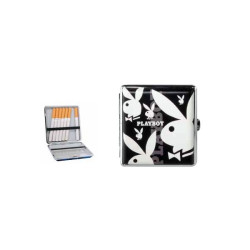 PLAYBOY - ETUI A  CIGARETTES NOIR & 6 LAPINS BLANCS