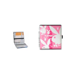 PLAYBOY - ETUI A  CIGARETTES ROSE & 6 LAPINS BLANCS