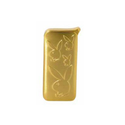 PLAYBOY - BRIQUET PIEZO DL-12 - GOLD MOTIF 4 LAPINS