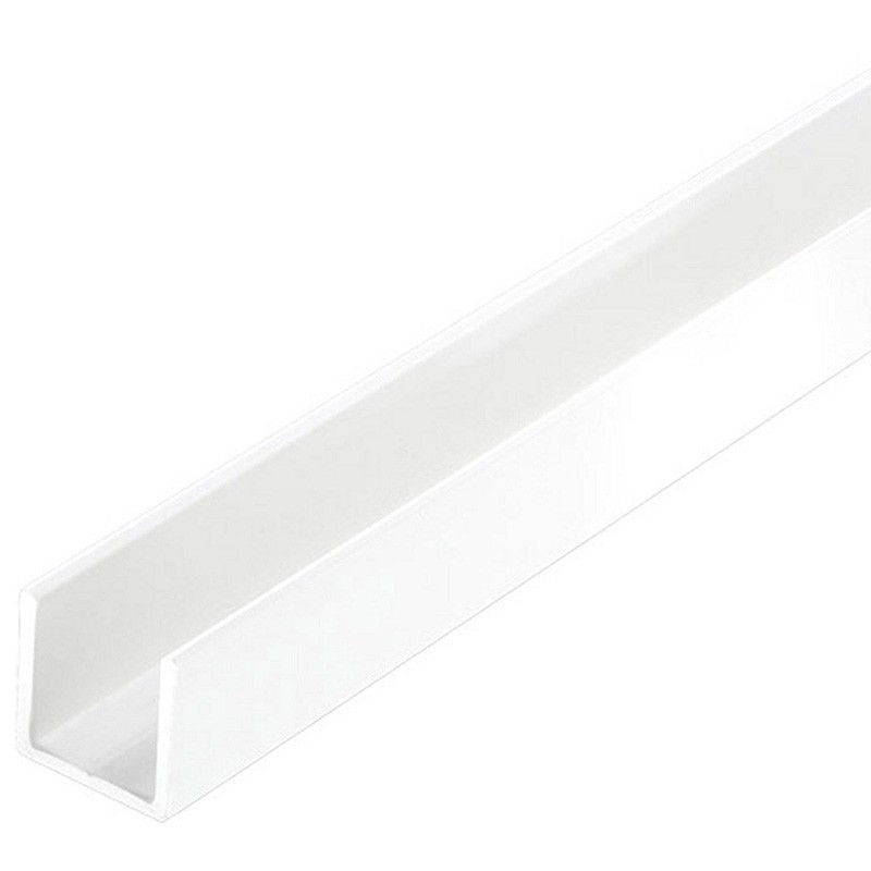 U CARRÉ 19,5X1,5 PVC BLANC 1M