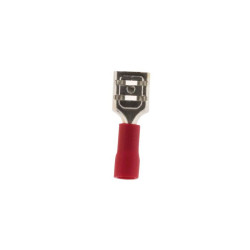 121755 10 CLIPS FEMELLES ROUGES 6.3MM