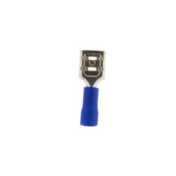 10 CLIPS FEMELLES BLEUS  6.3MM