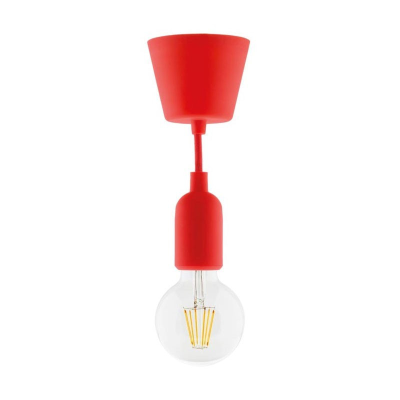 631002 KIT DE SUSPENSION DECO ROUGE + GLOBE FILAMENT LED