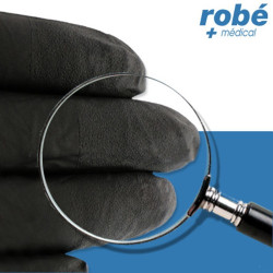 BTE DE 100 GANTS NITRILE NOIR T. MOYEN