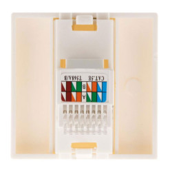 135028 SIMPLEA PRISE RJ45 CAT.5 2 BLANC MAT