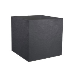 13728 G.ANT POT CARRE VOLCANIA 50CM GRIS ANTH 57L 49.5CMX49.5XM