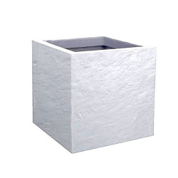 13757 BL.CER CARRE VOLCANIA UP 21L BLANC CERUSE 29.5X29.5X29.5CM