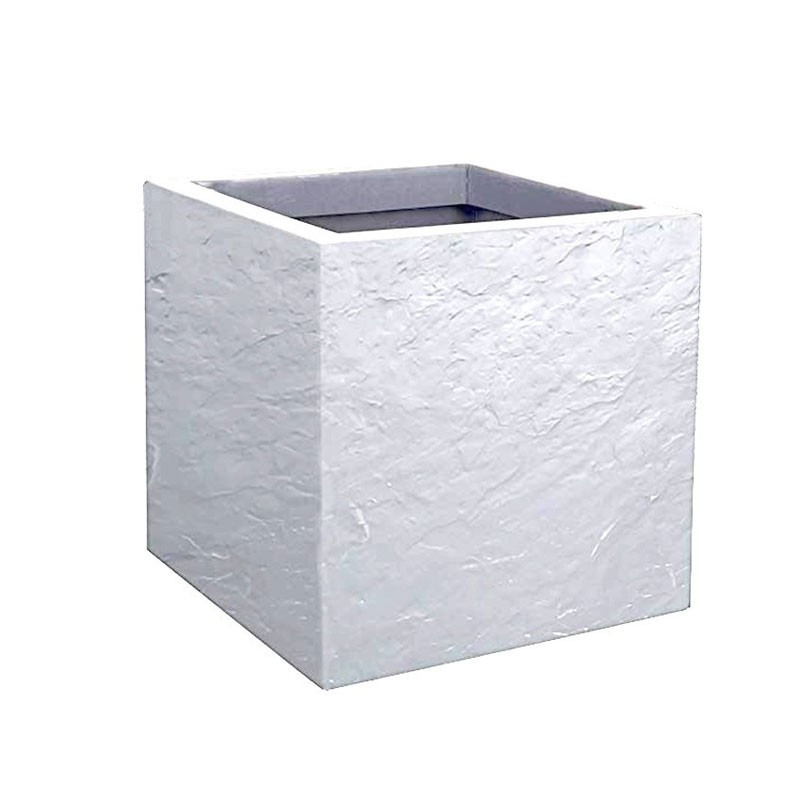 13757 BL.CER CARRE VOLCANIA UP 21L BLANC CERUSE 29.5X29.5X29.5CM