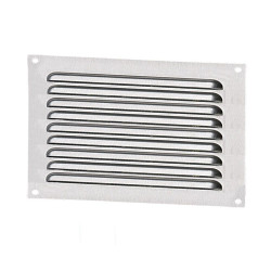 Winflex - Grille d'aération 100mm aluminium blanc avec écran anti-insecte