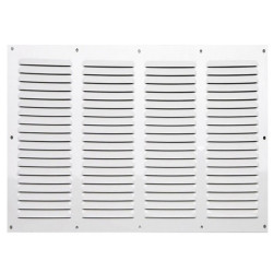 AERATION RECT 4 RANGEES 400X200MM ACIER BLANC + ECRAN INSECTE