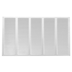 AERATION RECT 5 RANGEES 500X250MM ACIER BLANC + ECRAN INSECTE