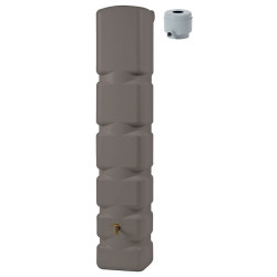 KIT CUVE MURALE BASIC 300L TAUPE - COLLECTEUR GRIS