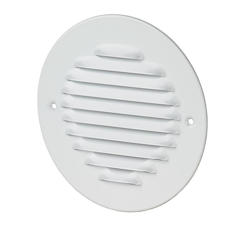 GRILLE RONDE A VISSER ACIER BLANC+ECRAN D.192MM (entraxe vis 165)