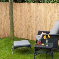 Rouleau de 2x5 m Canisse en bambous naturel fendu - Nature