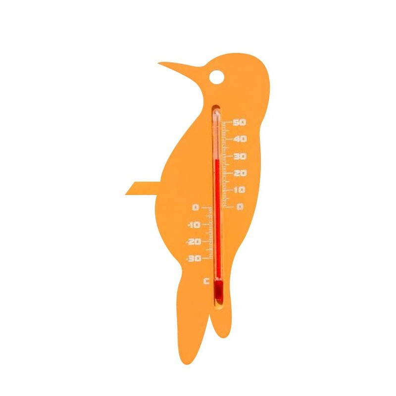 6080092 THERMOMETRE MURAL EXT PLASTIQUE ORANGE PINSON H15CM