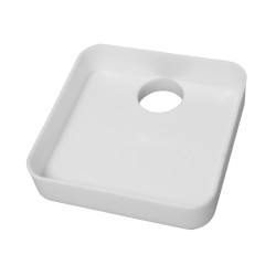 Platinium - Bouchon avec trou PVC blanc 100x100mm