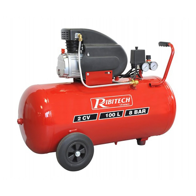 Ribitech - Compresseur 2hp avec cuve 100L