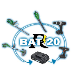 Ribiland - Souffleur R-BAT20 avec batterie 20V 2amp et Chargeur