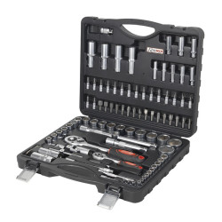 Ribitech - Coffret clés à douille pro au chrome vanadium 94 pcs