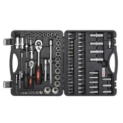 Ribitech - Coffret clés à douille pro au chrome vanadium 94 pcs