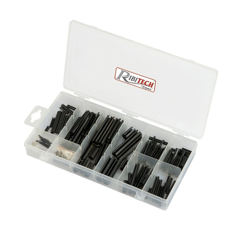 Ribitech - Lot 120 goupilles élastiques en acier en coffret