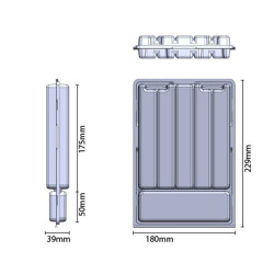 BOITE TRANSPARENTE 180X229X39MM POUR ENVOI BOUTURES