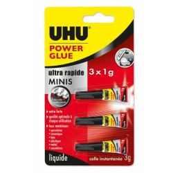 UHU - Power glue liquide minis - 3 x 1g
