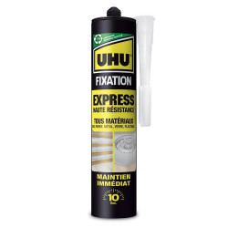 UHU - Fixation Express Haute Résistance Blanc - Cartouche 370 g