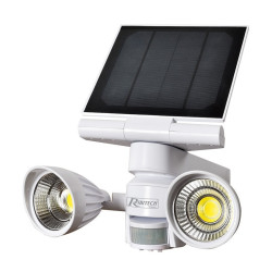 Ribiland - Projecteur Solaire LED avec détecteur 2x5 W, 800 LUMENS