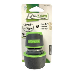 Ribiland - Raccord rapide Stop universel bi-matière 12-15-19mm