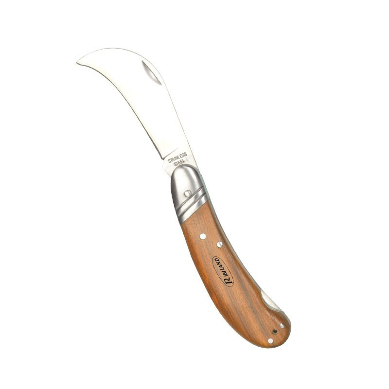 Ribiland - Couteau à greffer avec manche en bois