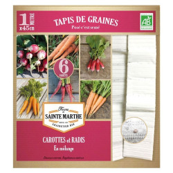 La ferme Sainte Marthe -  Tapis de Carottes et Radis en mélange sur 6 Rangs