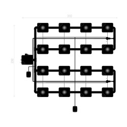 RDWC  SYSTEM 4 ROWS LARGE 16+1 WITH TUBOFLEX DIFFUSER