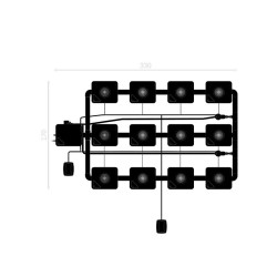 RDWC SYSTEM 3 ROWS LARGE 12+1 CON DIFFUSORE TUBOFLEX