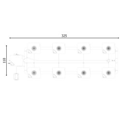 RDWC SYSTEM 2 ROWS LARGE 8+1 WITH TUBOFLEX DIFFUSER