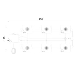 RDWC SYSTEM 2 ROWS LARGE 6+1 WITH TUBOFLEX DIFFUSER