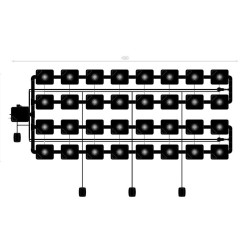 RDWC SYSTEM 4 ROWS ORIGINAL 32+1 WITH TUBOFLEX DIFFUSER