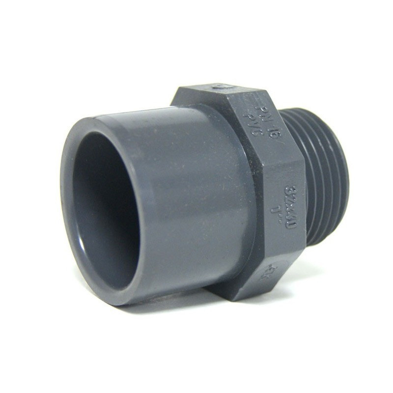 ADAPTATEUR MALE 32MM A VISSER- FEMELLE 32MM A COLLER